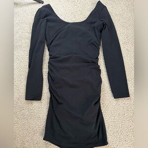 Boden Black Long Sleeve Bodycon Cinch Dress